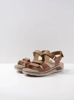 Sandalen<Wolky Acula - cognac leer cognacleer