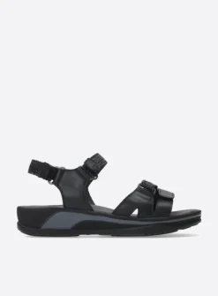 Sandalen<Wolky Acula - zwart leer zwartleer