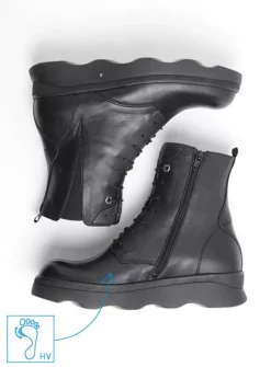 Veterlaarzen|Herfst/Winter<Wolky Akita HV - zwart leer zwartleer