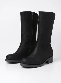 Halfhoge Laarzen|Herfst/Winter<Wolky Ansina F2F - zwart nubuck zwartnubuck