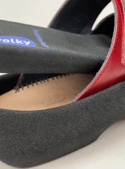 Slippers<Wolky Aporia - rood leer roodleer