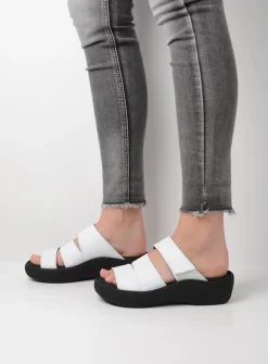 Slippers<Wolky Aporia - wit leer witleer
