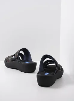 Slippers<Wolky Aporia - zwart/blauw suede zwart/blauwsuede