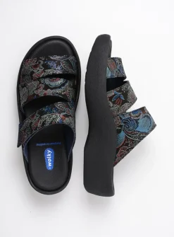 Slippers<Wolky Aporia - zwart/blauw suede zwart/blauwsuede