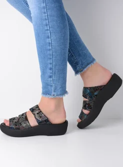 Slippers<Wolky Aporia - zwart/blauw suede zwart/blauwsuede