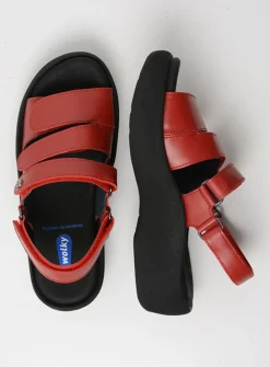 Sandalen<Wolky Avalon - rood leer roodleer