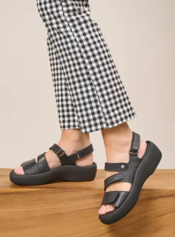 Sandalen<Wolky Avalon - zwart leer zwartleer