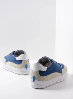 Lage Veterschoenen|Sneakers<Wolky Babati - blauw canvas/suede blauwcanvas/suede