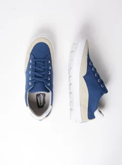 Lage Veterschoenen|Sneakers<Wolky Babati - blauw canvas/suede blauwcanvas/suede
