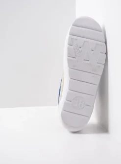 Lage Veterschoenen|Sneakers<Wolky Babati - blauw canvas/suede blauwcanvas/suede
