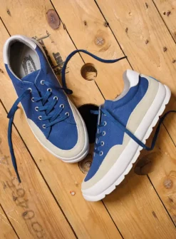 Lage Veterschoenen|Sneakers<Wolky Babati - blauw canvas/suede blauwcanvas/suede