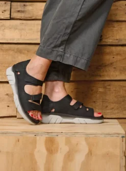 Sandalen<Wolky Blaze - zwart nubuck zwartnubuck