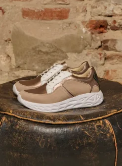 Lage Veterschoenen|Wandelschoenen<Wolky Bounce - safari/brons combi leer safari/bronscombileer