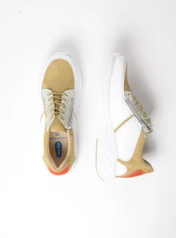 Lage Veterschoenen|Wandelschoenen<Wolky Bounce - wit/groen combi leer wit/groencombileer