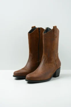 Halfhoge Laarzen|Cowboylaarzen<Wolky Caprock - cognac suede cognacsuede