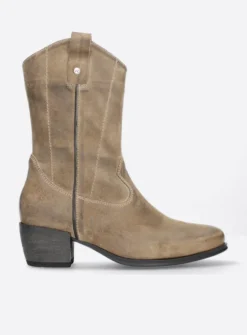 Halfhoge Laarzen|Cowboylaarzen<Wolky Caprock - taupe suede taupesuede