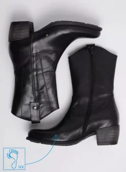 Cowboylaarzen|Herfst/Winter<Wolky Caprock HV - zwart leer zwartleer