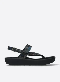 Sandalen<Wolky Cebu - zwart/blauw suede zwart/blauwsuede