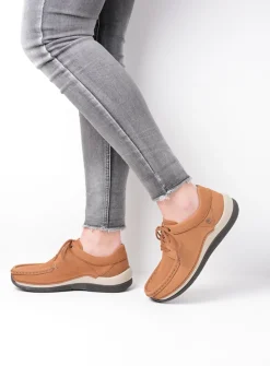 Lage Veterschoenen|Sneakers<Wolky Celebration - cognac nubuck cognacnubuck