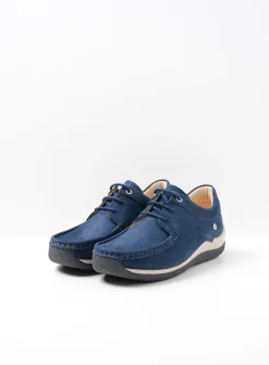 Lage Veterschoenen|Sneakers<Wolky Celebration - denimblauw nubuck denimblauwnubuck