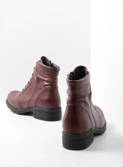 Veterlaarzen|Biker Boots<Wolky Center XW - bordeauxrood leer bordeauxroodleer