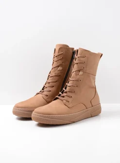 Hoge Veterschoenen|Veterlaarzen<Wolky Check - cognac nubuck cognacnubuck