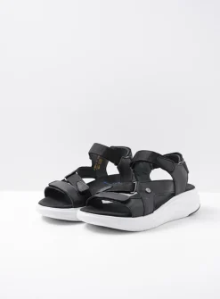 Sandalen<Wolky Cirro - zwart-wit leer zwart-witleer