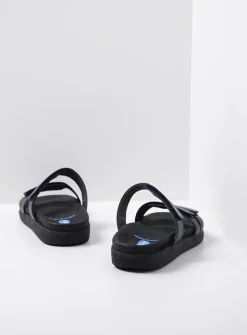 Slippers<Wolky Cirrus - donkerblauw leer donkerblauwleer