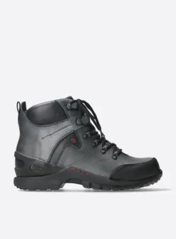 Hoge Veterschoenen|Wandelschoenen<Wolky City Tracker WP - antraciet leer antracietleer