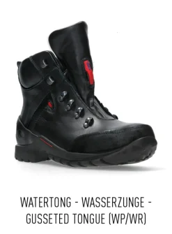 Hoge Veterschoenen|Wandelschoenen<Wolky City Tracker WP - zwart leer zwartleer