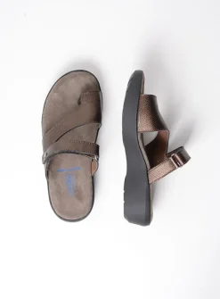 Slippers<Wolky Collins - brons leer bronsleer