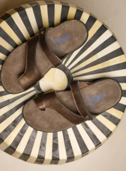 Slippers<Wolky Collins - brons leer bronsleer