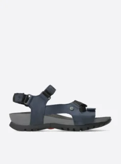 Sandalen<Wolky Cradle - blauw leer blauwleer