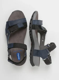 Sandalen<Wolky Cradle - blauw leer blauwleer