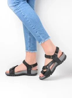 Sandalen<Wolky Cradle - zwart leer zwartleer