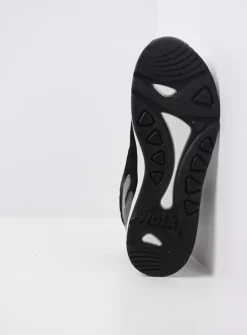 Hoge Veterschoenen|Wandelschoenen<Wolky Crown S2F - zwart stretchleer zwartstretchleer