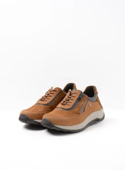Lage Veterschoenen|Sneakers<Wolky Cupar - cognac combi leer cognaccombileer