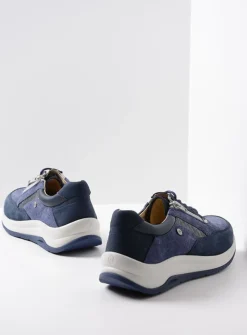 Lage Veterschoenen|Wandelschoenen<Wolky Cupar - denim combi leer denimcombileer