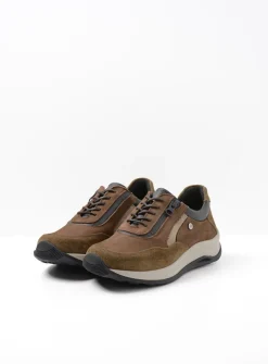 Lage Veterschoenen|Wandelschoenen<Wolky Cupar - taupe combi leer taupecombileer