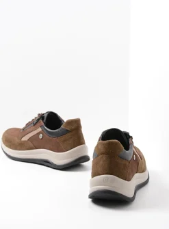 Lage Veterschoenen|Wandelschoenen<Wolky Cupar - taupe combi leer taupecombileer