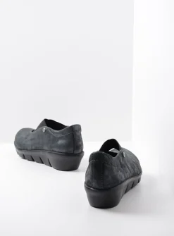 Instappers|Herfst/Winter<Wolky Cursa - zwart metallic nubuck zwartmetallicnubuck