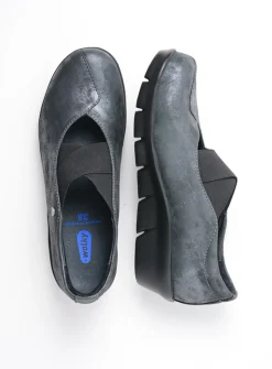 Instappers|Herfst/Winter<Wolky Cursa - zwart metallic nubuck zwartmetallicnubuck