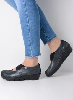 Instappers|Herfst/Winter<Wolky Cursa - zwart metallic nubuck zwartmetallicnubuck