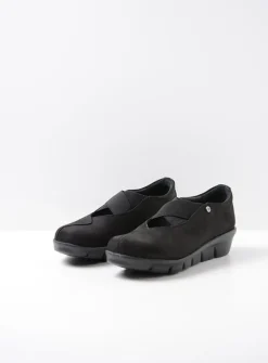 Instappers|Herfst/Winter<Wolky Cursa - zwart nubuck zwartnubuck