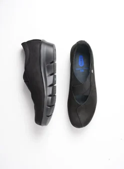 Instappers|Herfst/Winter<Wolky Cursa - zwart nubuck zwartnubuck