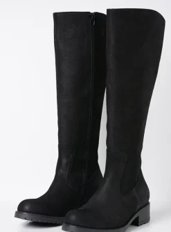 Lange Laarzen|Herfst/Winter<Wolky Curtina F2F - zwart nubuck zwartnubuck