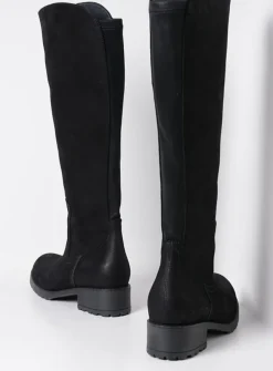 Lange Laarzen|Herfst/Winter<Wolky Curtina F2F - zwart nubuck zwartnubuck