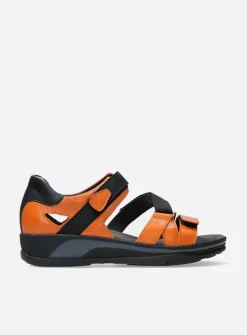 Sandalen<Wolky Desh - oranje leer oranjeleer