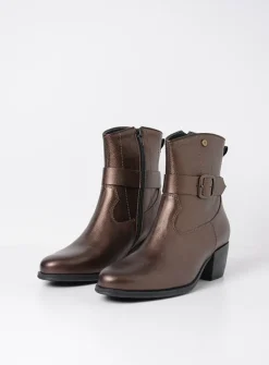 Halfhoge Laarzen|Cowboylaarzen<Wolky Dexter - brons leer bronsleer