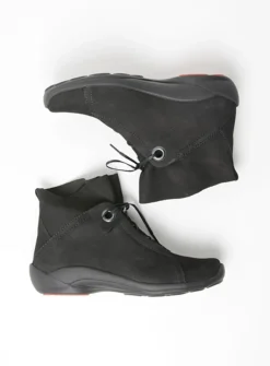 Hoge Veterschoenen|Herfst/Winter<Wolky Diana - zwart nubuck zwartnubuck